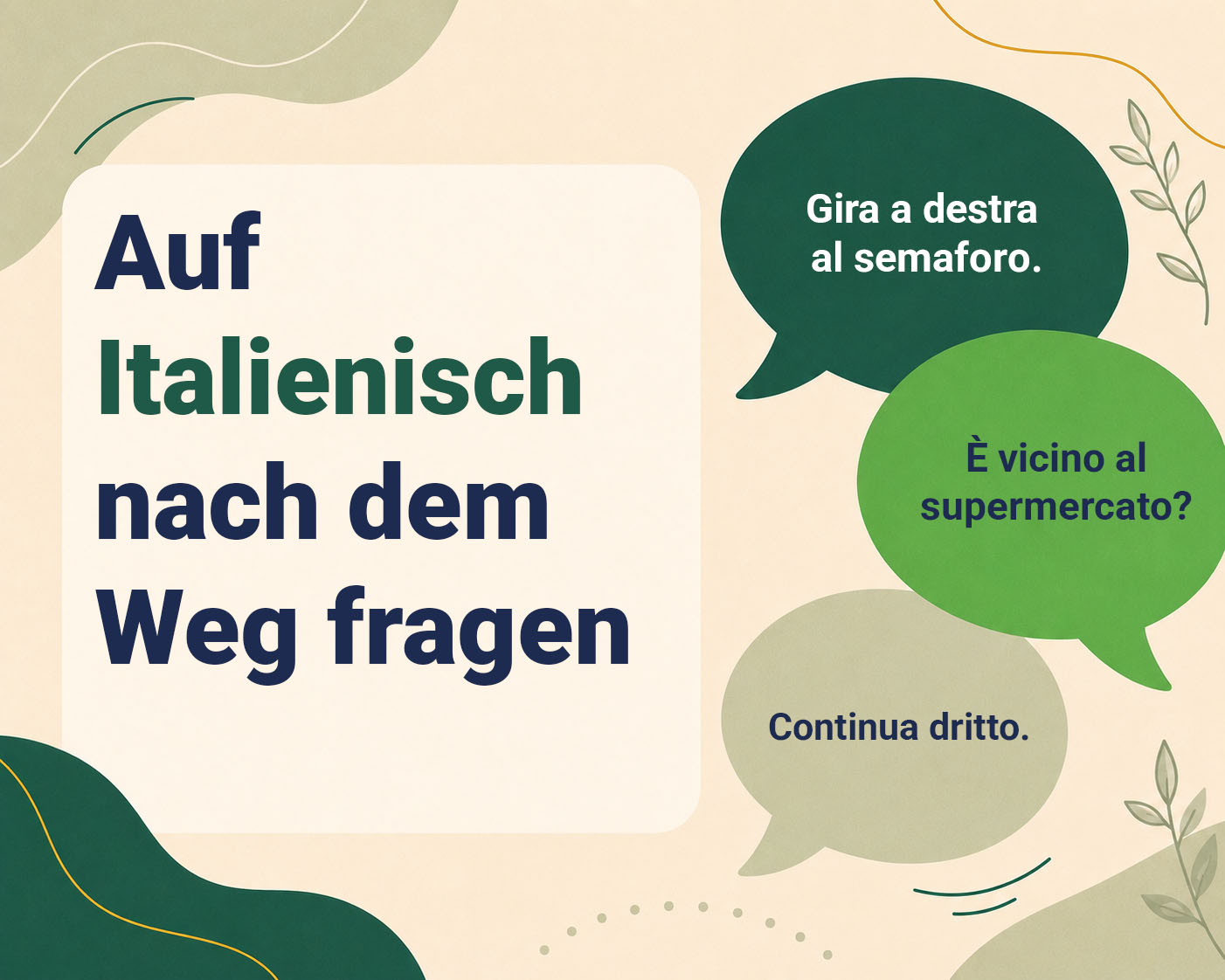 Auf Italienisch nach dem Weg fragen
