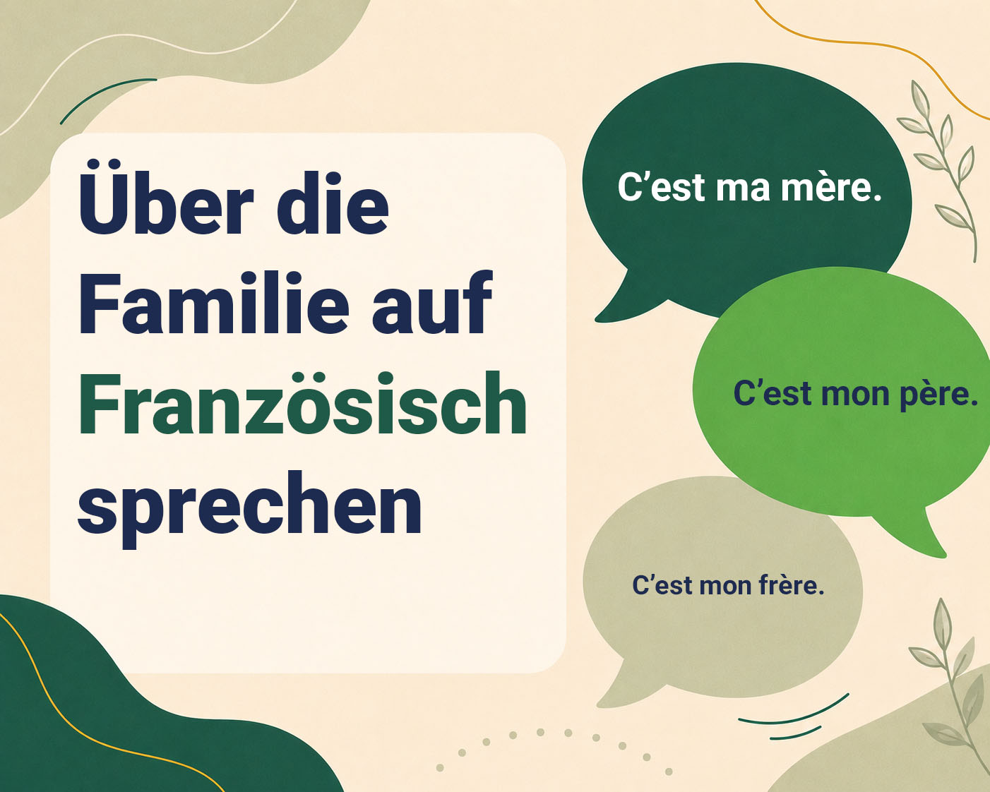 Über die Familie auf Französisch sprechen mit Audio von Muttersprachlern