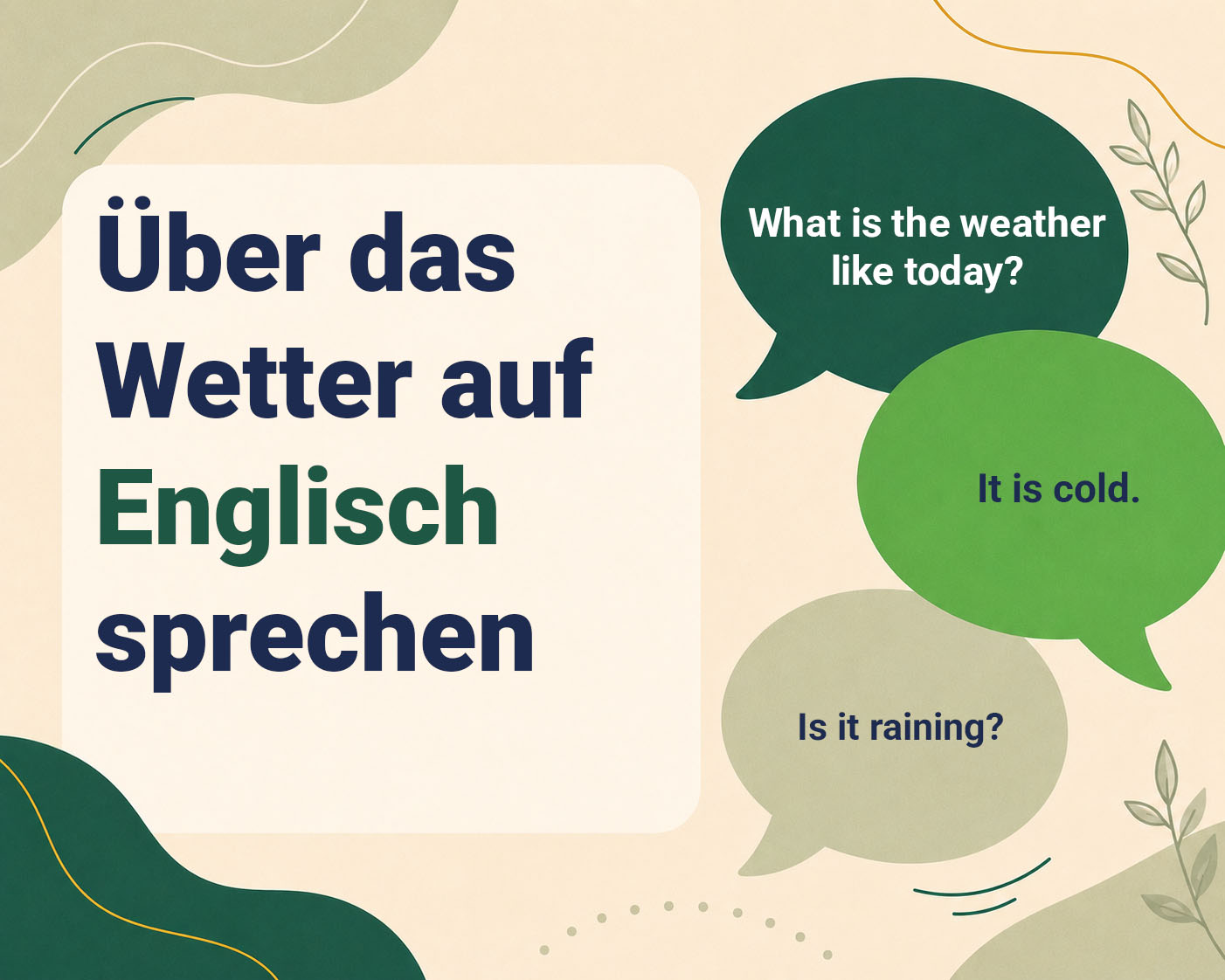 Über das Wetter auf Englisch sprechen