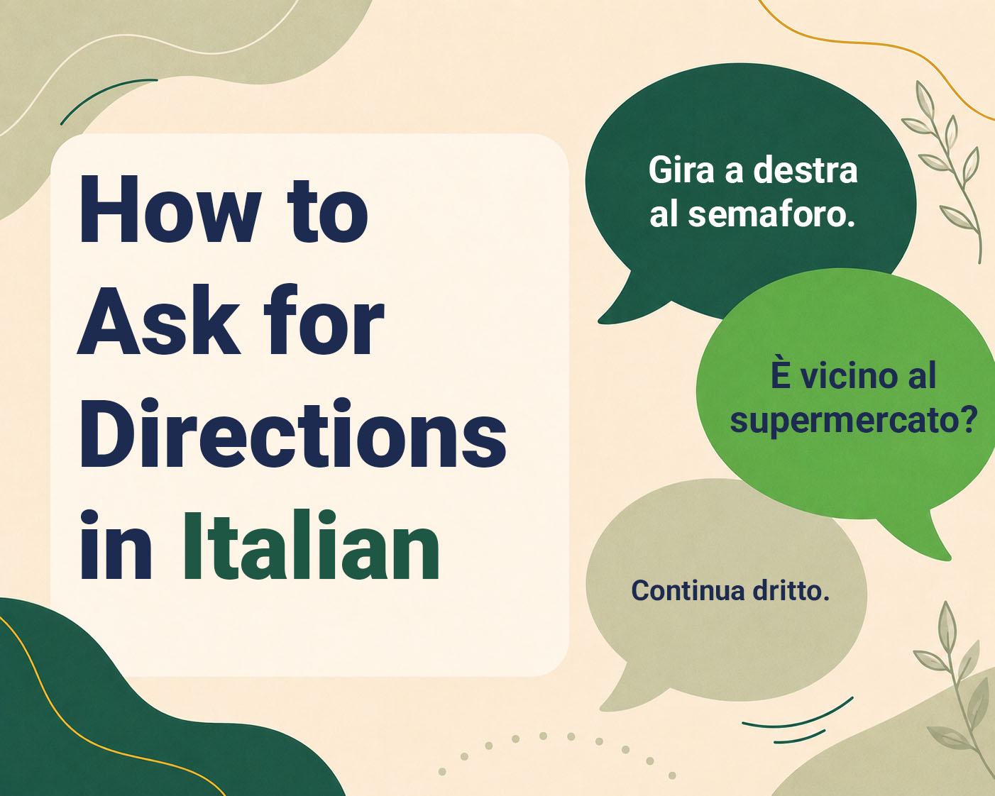 How to Ask for Directions in Italian