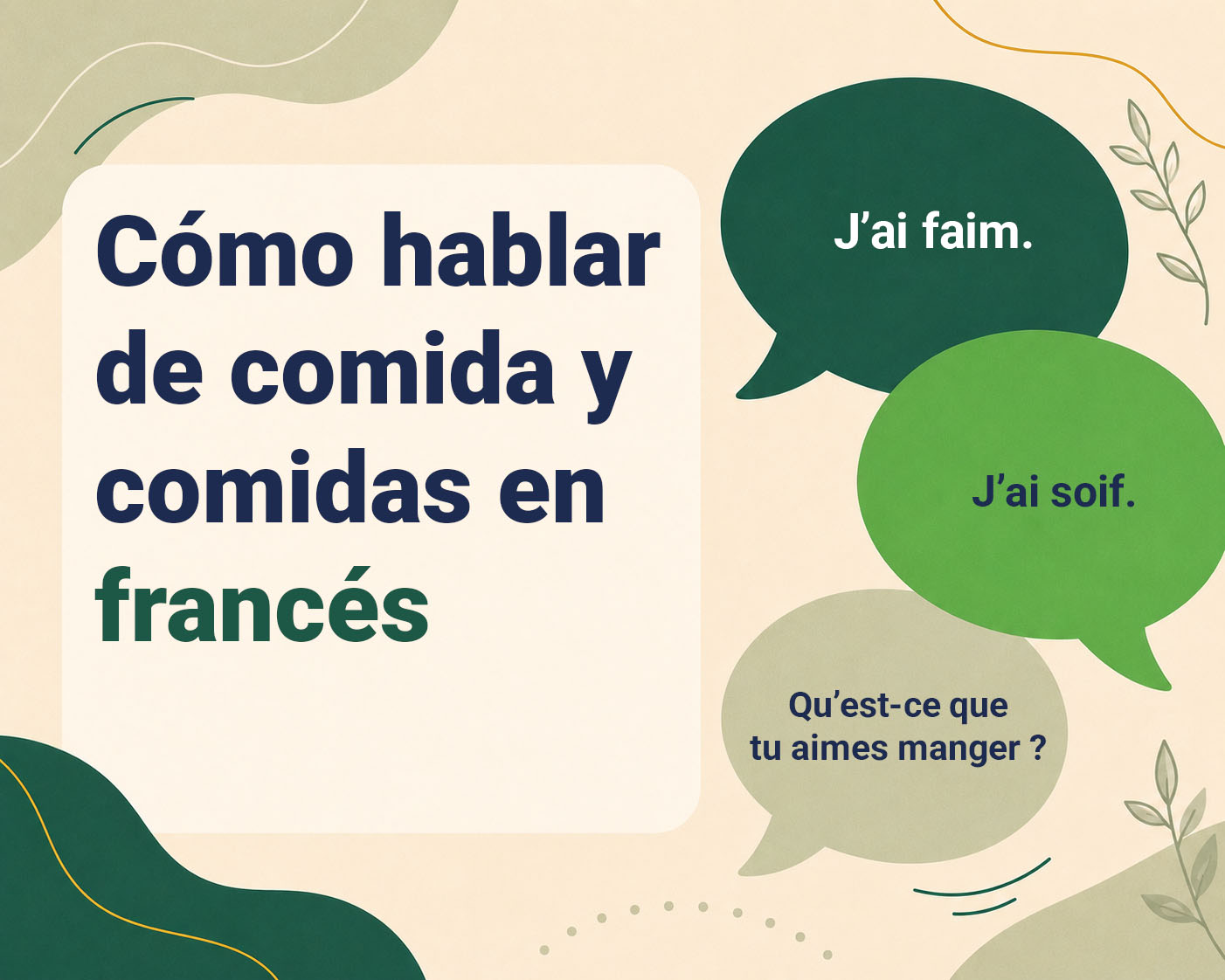 Cómo hablar de comida y comidas en francés