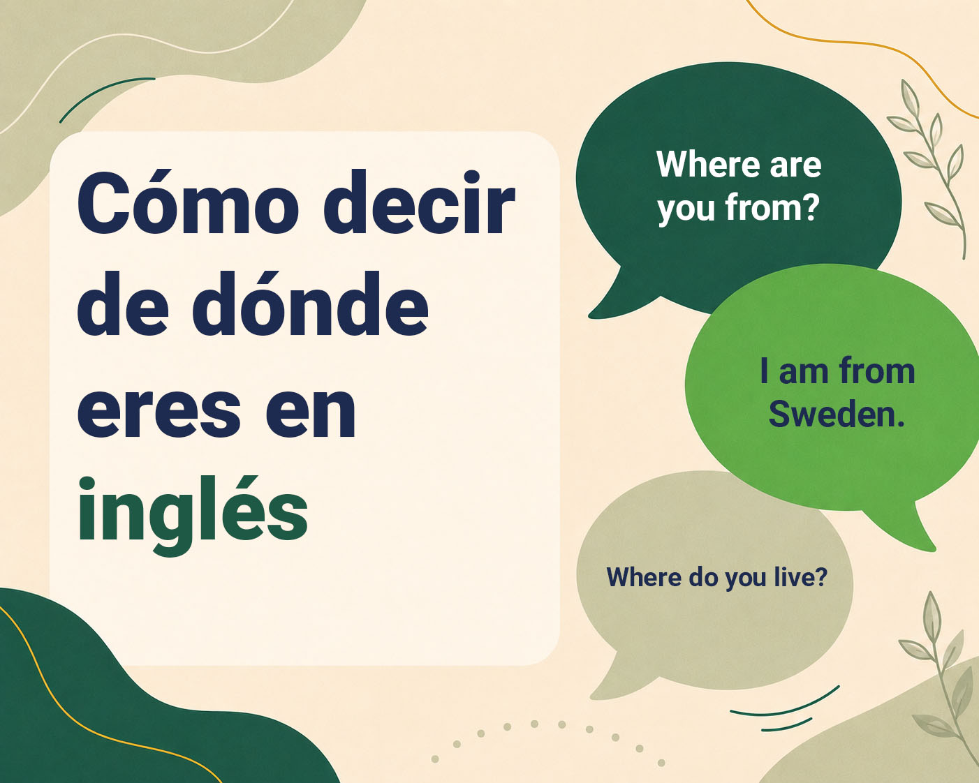 Cómo decir de dónde eres en inglés con audio de hablantes nativos