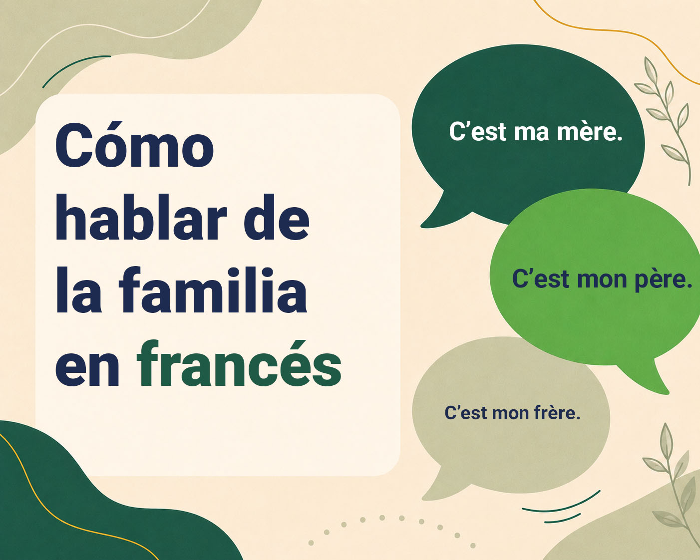 Cómo hablar de la familia en francés con audio de hablantes nativos