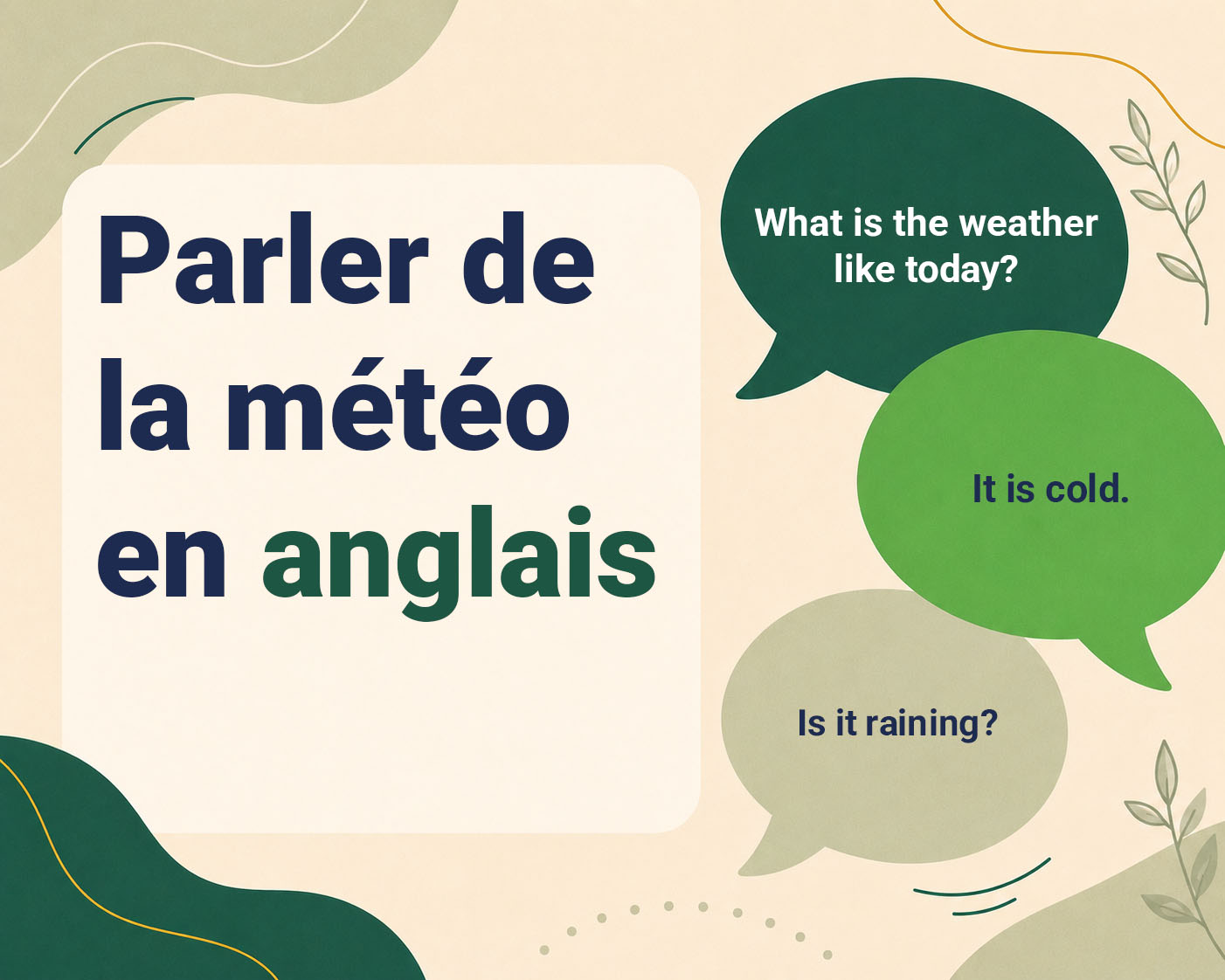 Parler de la météo en anglais
