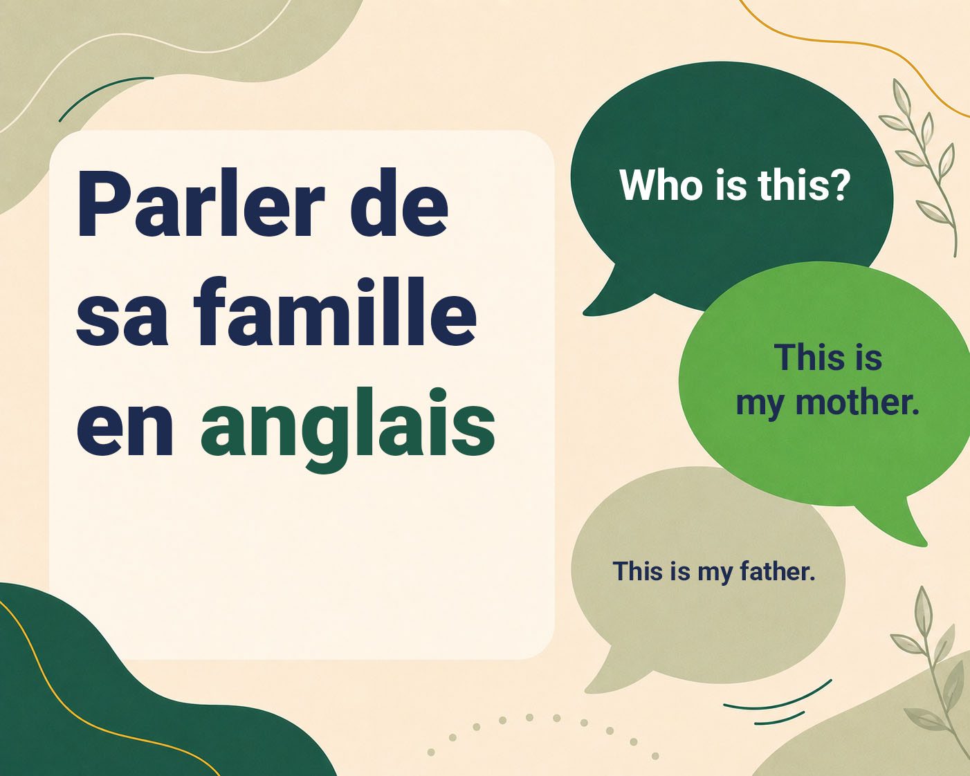 Parler de sa famille en anglais avec audio de locuteurs natifs