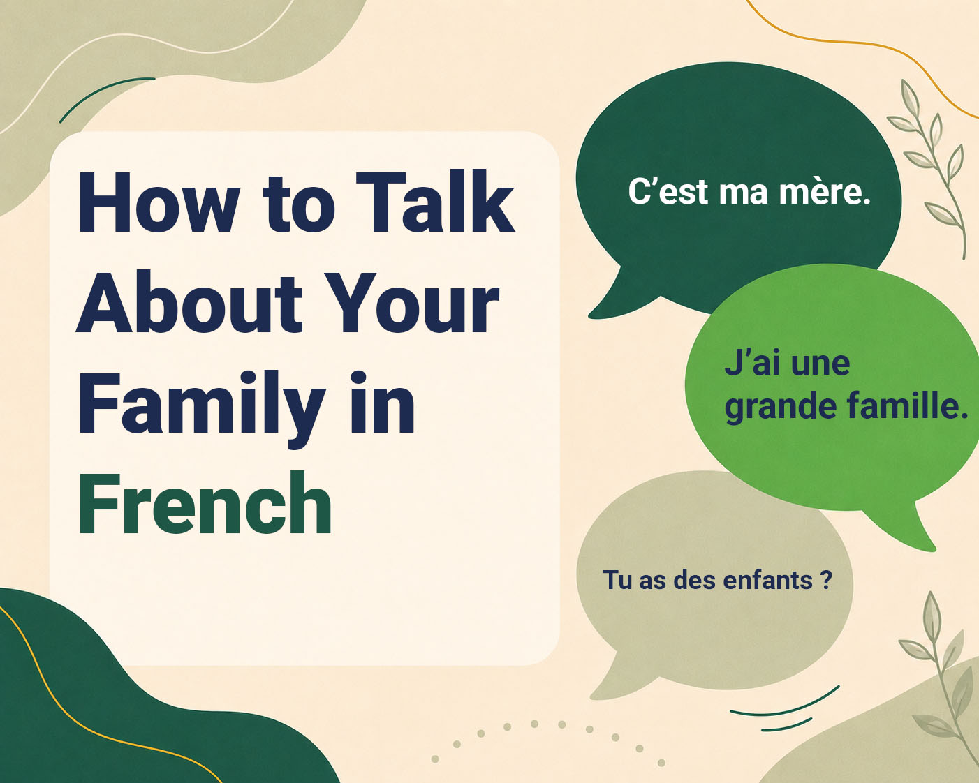 How to Talk About Your Family in French