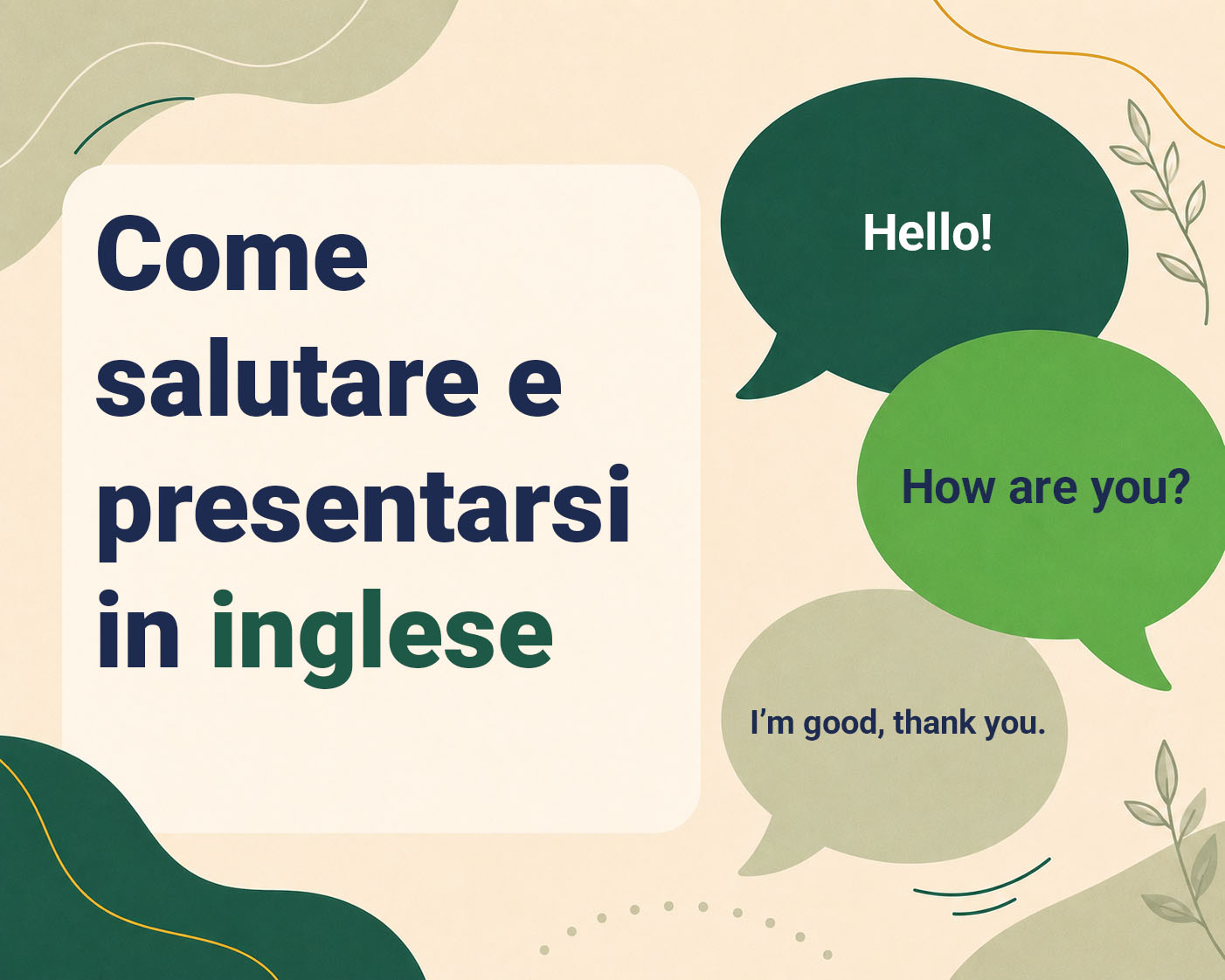 Come salutare e presentarsi in inglese con audio di madrelingua