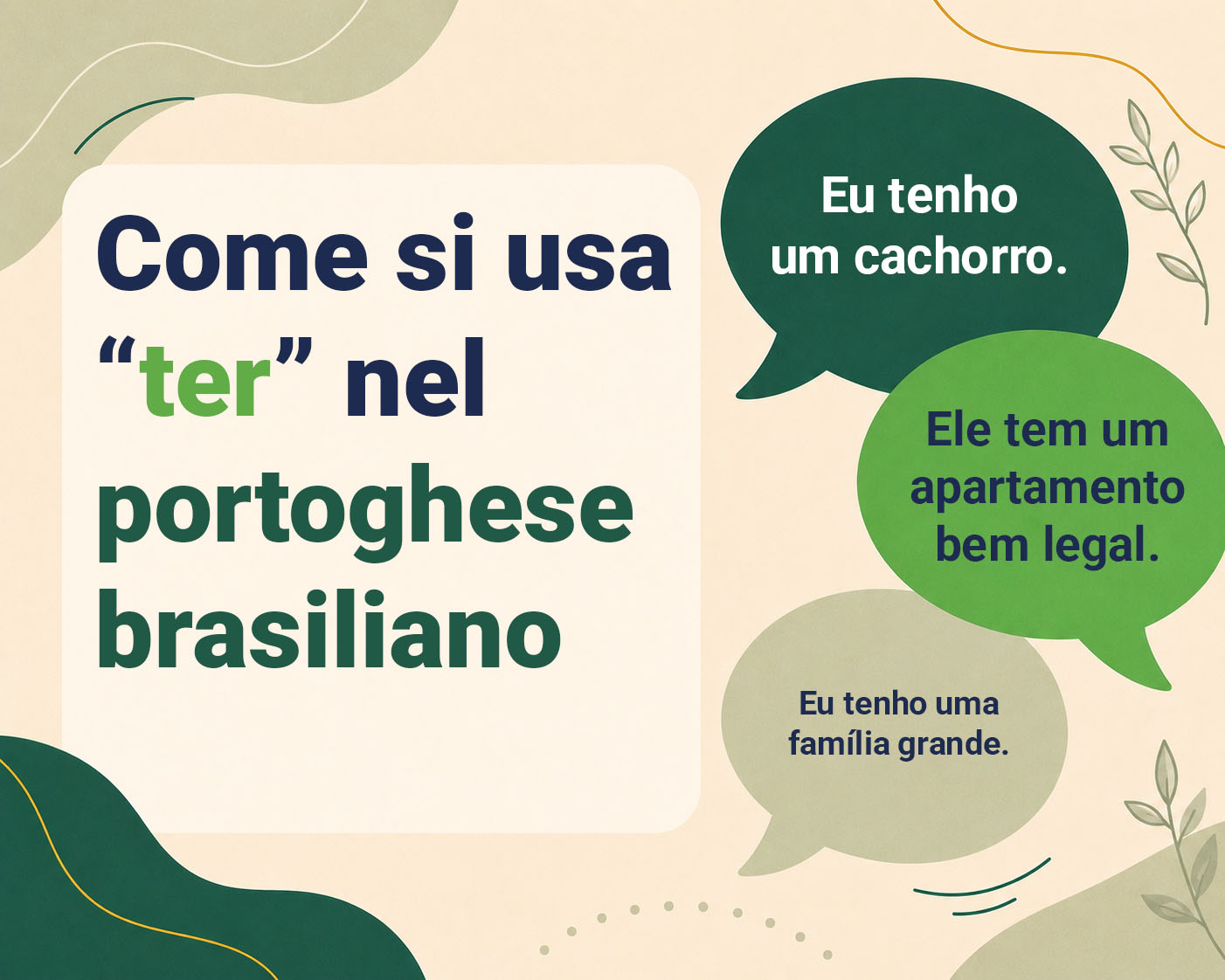 Come si usa “ter” nel portoghese brasiliano con audio di madrelingua