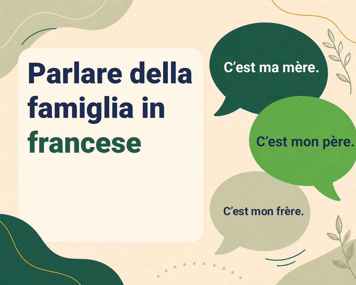 Parlare della famiglia in francese