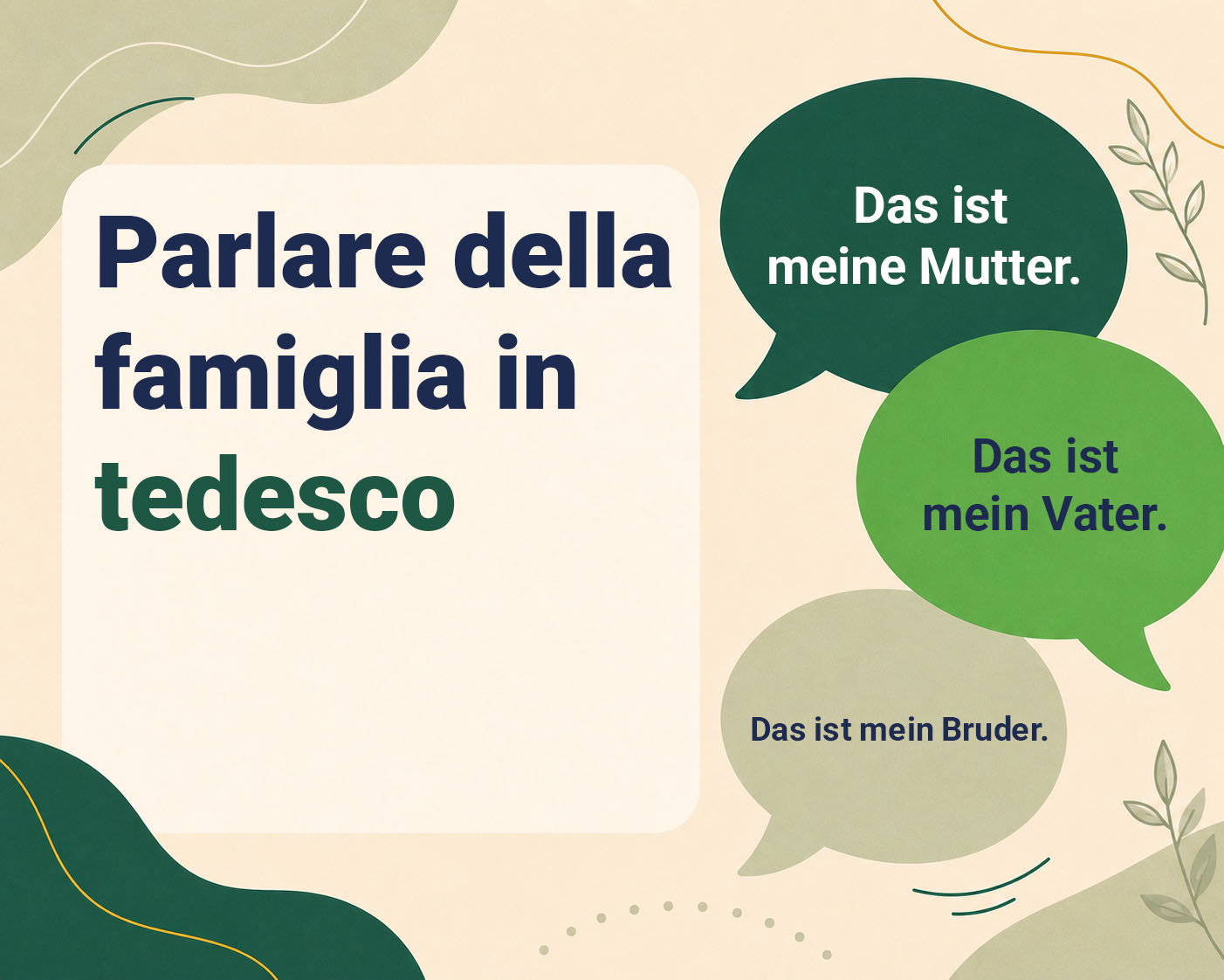 Parlare della famiglia in tedesco