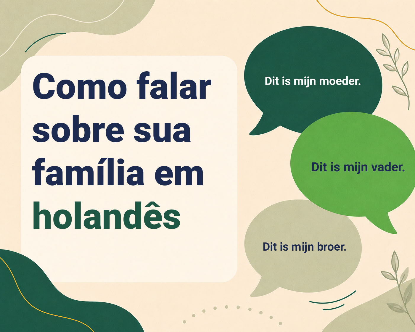 Como falar sobre sua família em holandês